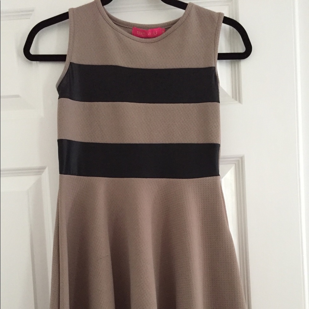 *flawed* me.n.u black and brown flare dress